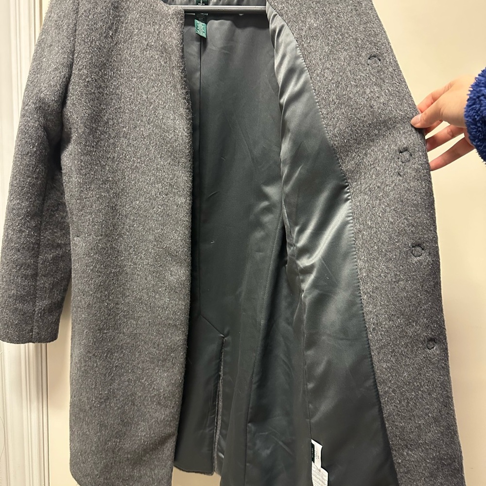 Ralph Lauren Charcoal Wool Coat - Picture 3 of 7